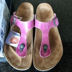 Birkenstock Gizeh size 42 orchid colored leather